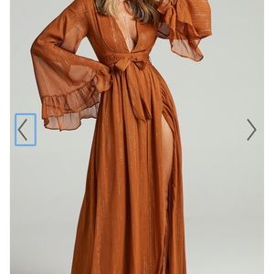 Dangerous Women’s Maxi Dress in Rust Worn Once